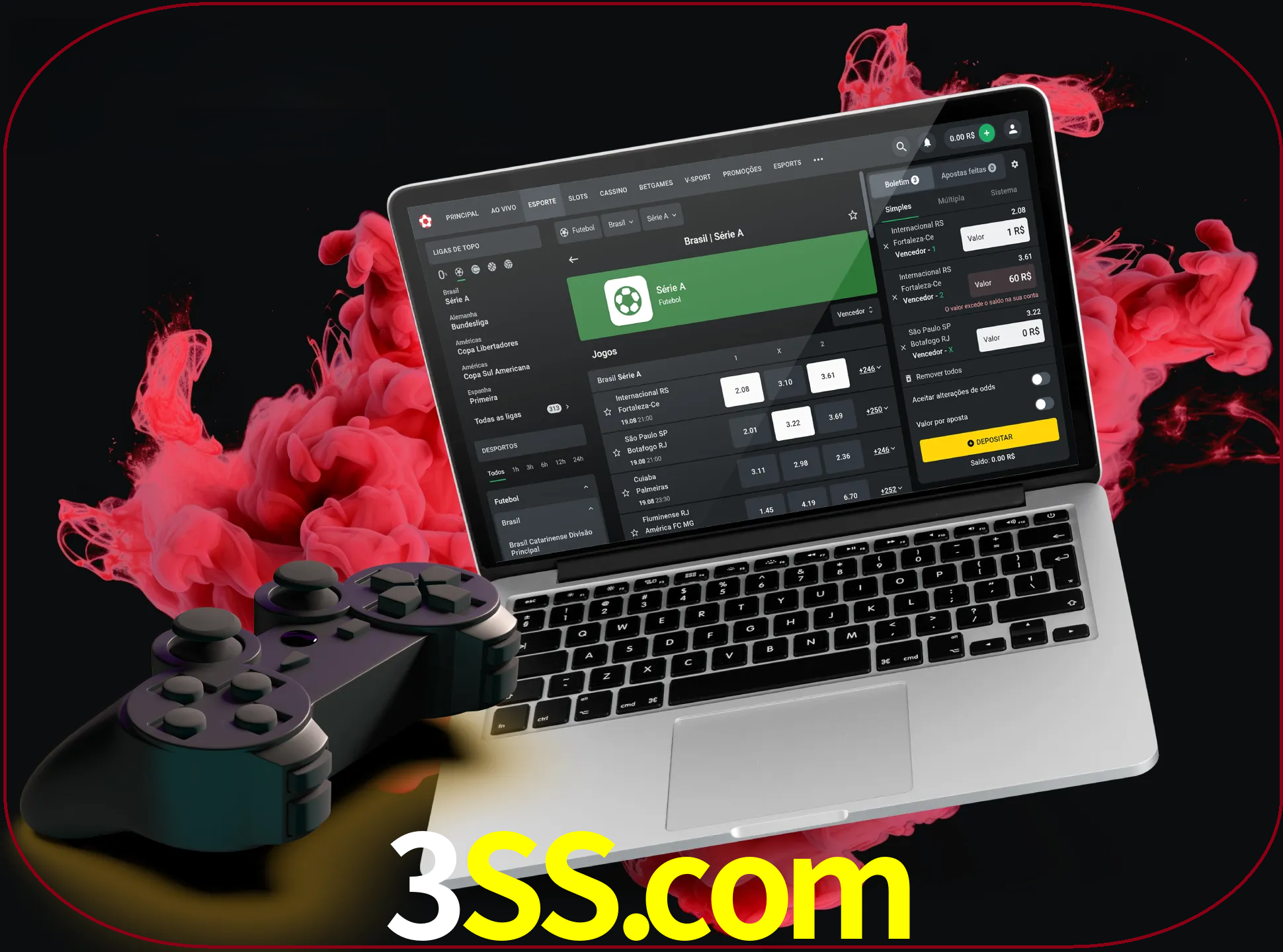 Visite a secção especial de jogos de vídeo em 3ss para descobrir em que jogos pode apostar e ganhar muito dinheiro.