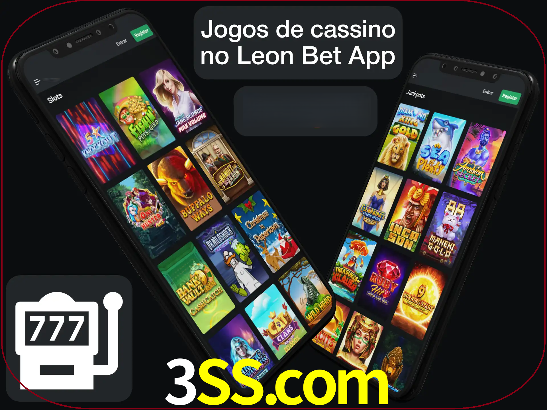 Escolha quais jogos de cassino jogar no app.
