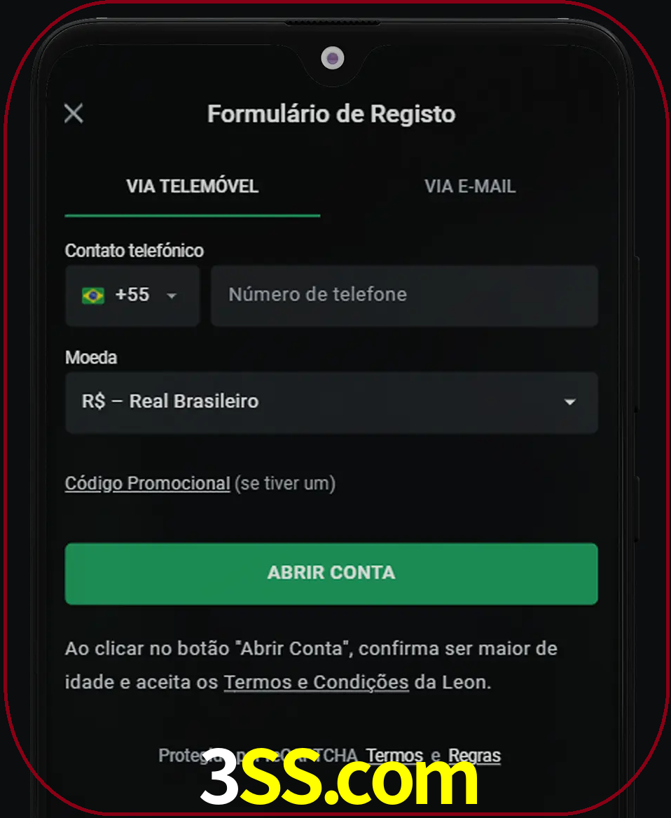 Abra o aplicativo e inicie o processo de registro.