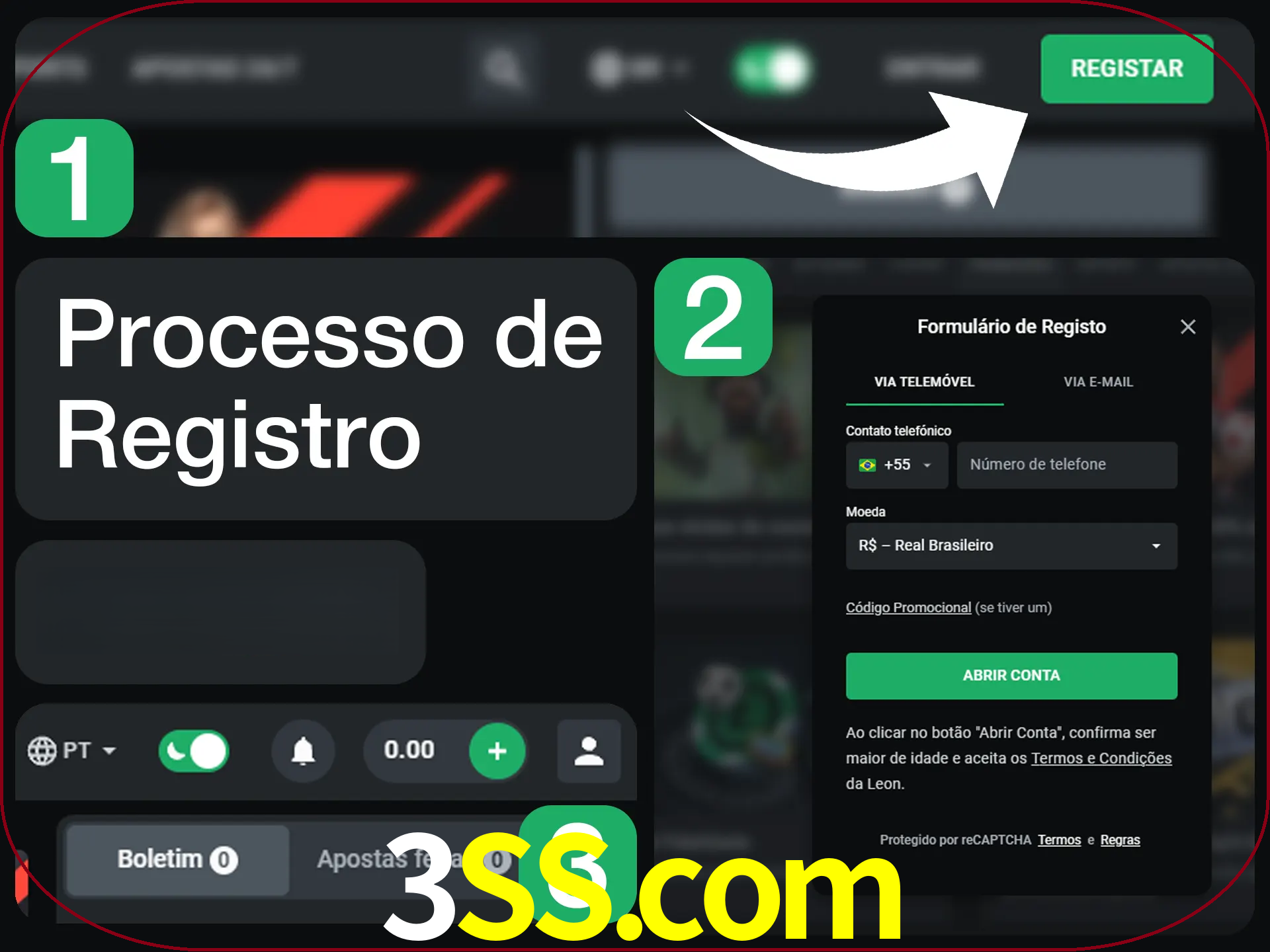 O processo de registro na LeonBet é simples.